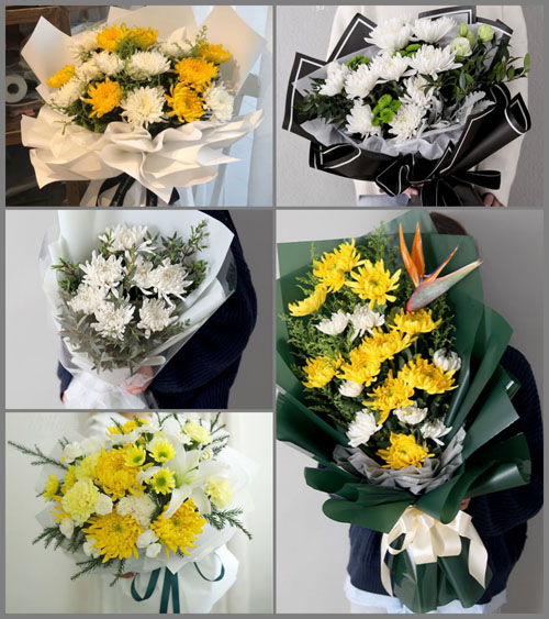 广东梅州市丰顺县留隍镇茶背村白事花束代送